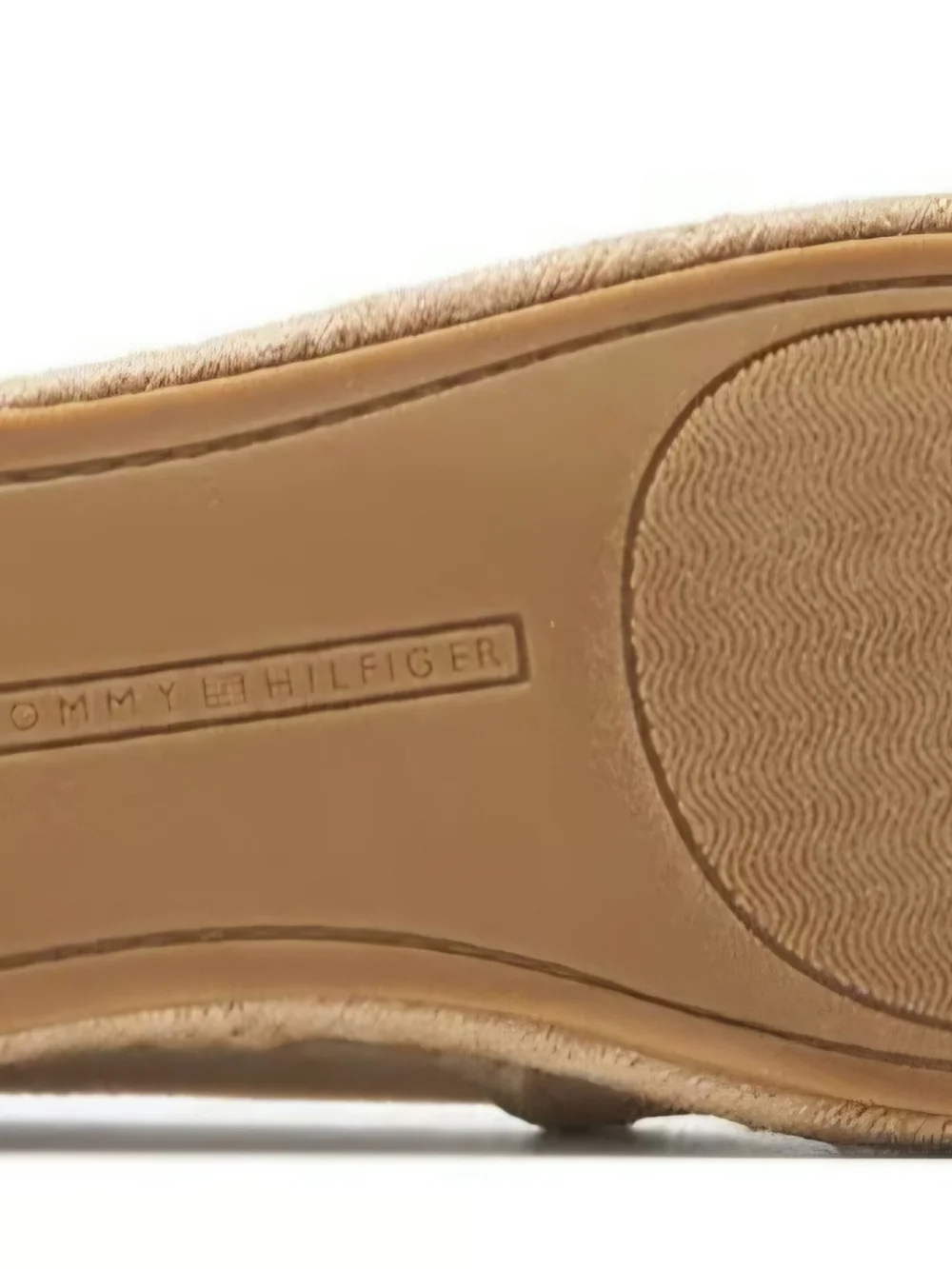 Tommy Hilfiger Cream Canvas Espadrille Flats,Size 8